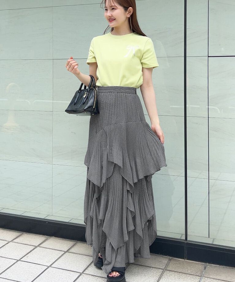 SNIDEL「【限定カラーあり】ORGANICSラインストーンTシャツ」|Tシャツ・カットソー|