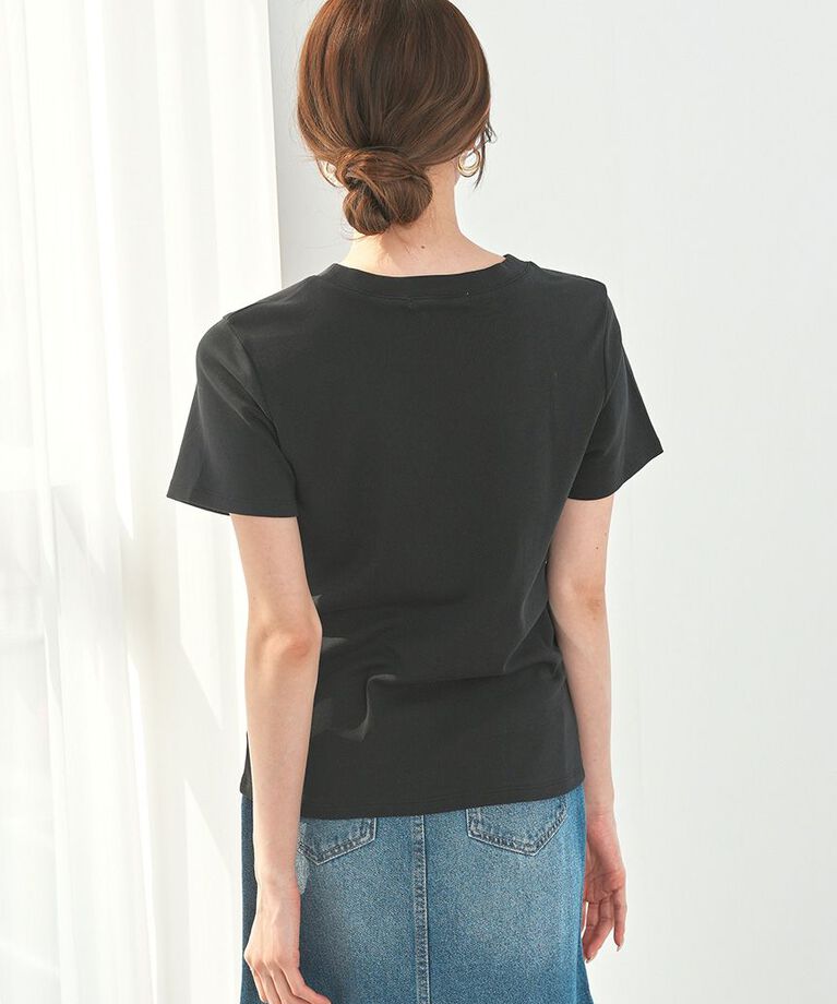 SNIDEL「【限定カラーあり】ORGANICSラインストーンTシャツ」|Tシャツ・カットソー|