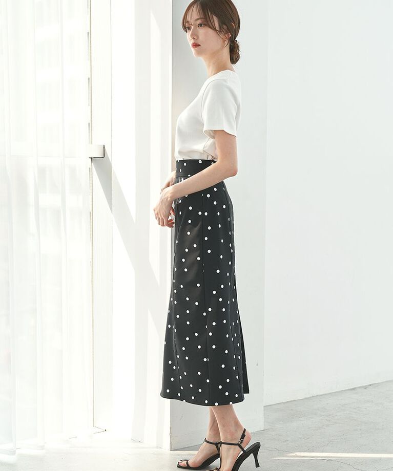 SNIDEL「【限定カラーあり】ORGANICSラインストーンTシャツ」|Tシャツ・カットソー|
