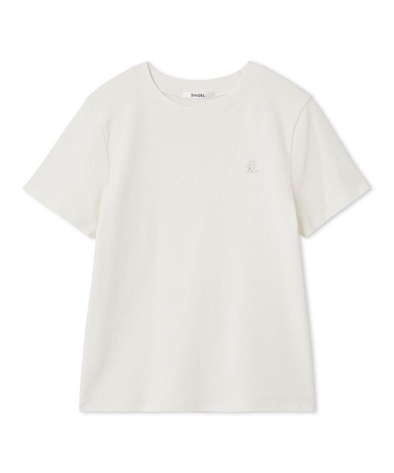 SNIDEL「【限定カラーあり】ORGANICSラインストーンTシャツ」|Tシャツ・カットソー|