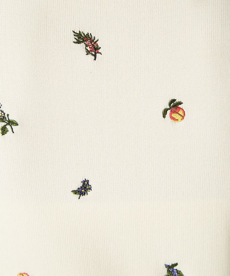 FRAY I.D「フルーツ刺繍ポロカラーノースリニットジレ／接触冷感」|ダウンベスト・ベスト|