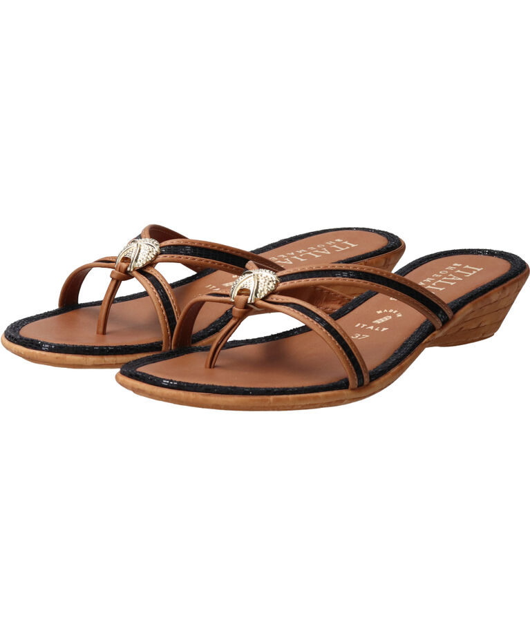 IMPORT SELECT「【ITALIAN SHOEMAKERS】シェルモチーフトングサンダル」|サンダル|BL