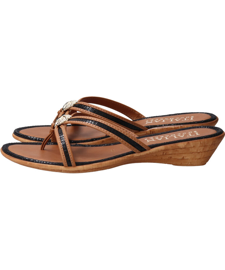 IMPORT SELECT「【ITALIAN SHOEMAKERS】シェルモチーフトングサンダル」|サンダル|