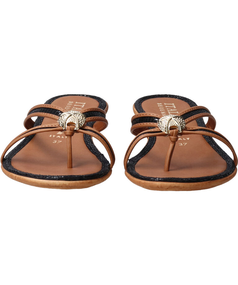IMPORT SELECT「【ITALIAN SHOEMAKERS】シェルモチーフトングサンダル」|サンダル|