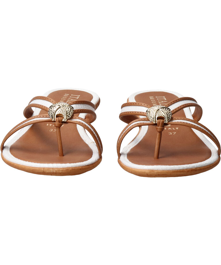 IMPORT SELECT「【ITALIAN SHOEMAKERS】シェルモチーフトングサンダル」|サンダル|