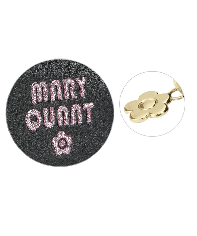 MARY QUANT「グリッターレトロロゴ フラットペンケース」|ポーチ|