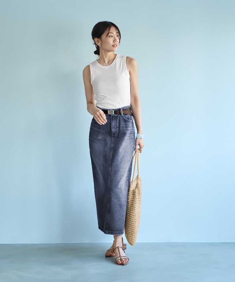 STYLE DELI「デコルテが見えすぎないリブタンクトップ」|タンクトップ|