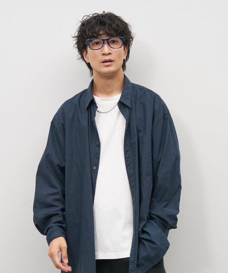  「ウェリントン型 メガネ｜伊達メガネ｜ビジネス｜Zoff｜FLIPUP(跳ね上げ式) レンズ交換券付」|メガネ|濃ブルー