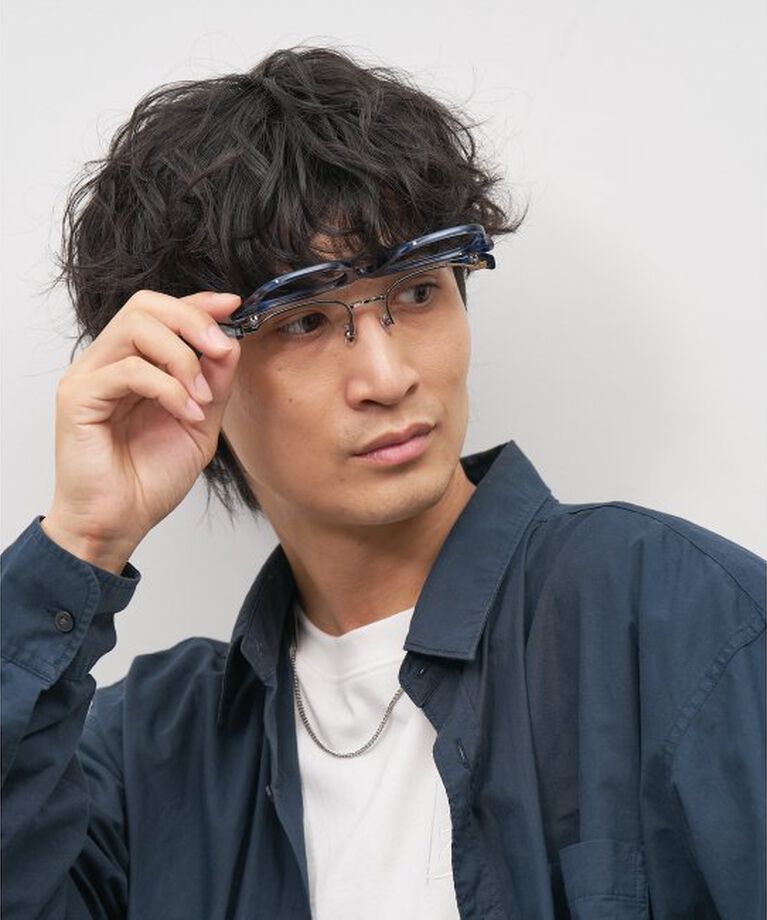  「ウェリントン型 メガネ｜伊達メガネ｜ビジネス｜Zoff｜FLIPUP(跳ね上げ式) レンズ交換券付」|メガネ|