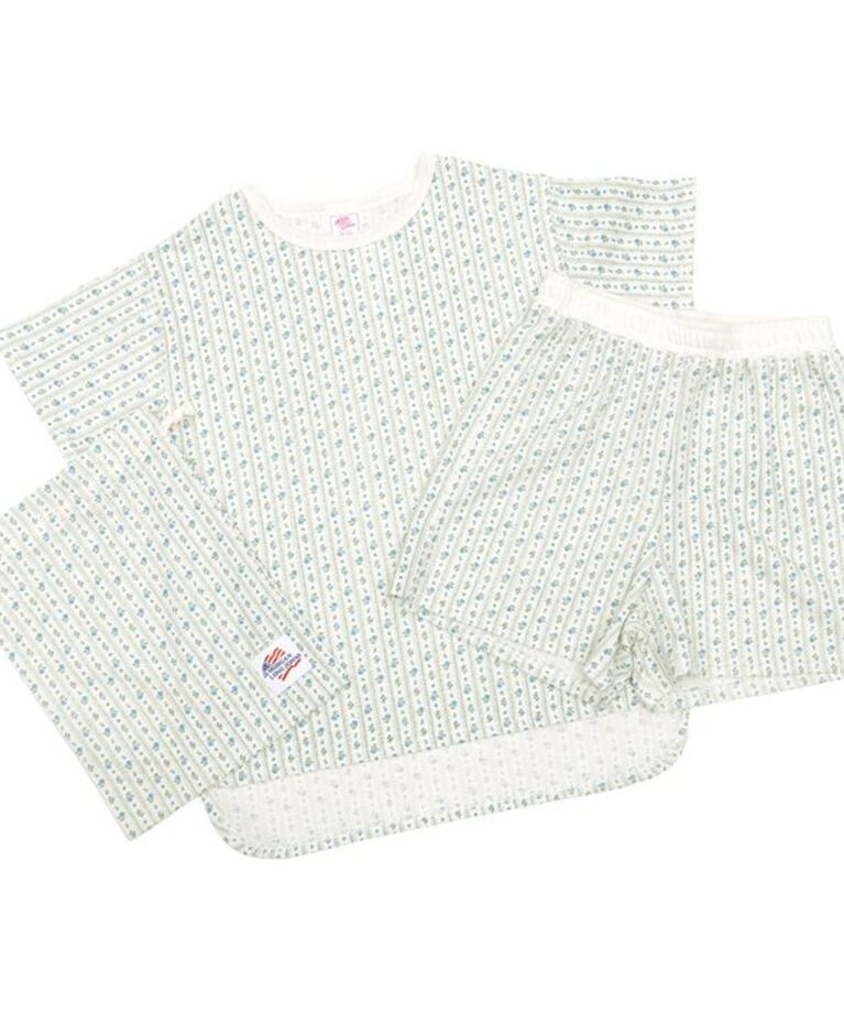 BACKYARD FAMILY「ルームウェア レディース 通販 JEMORGAN ジェーイーモーガン ショートパンツ 花柄 半袖」|ルームウェア|ブルー2