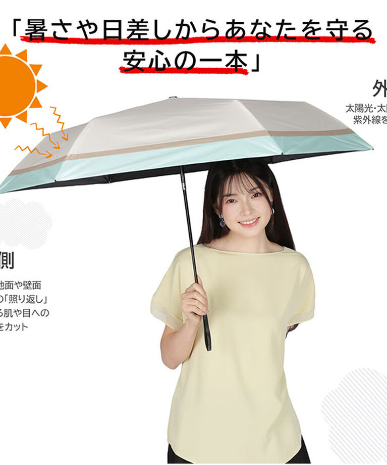 BACKYARD FAMILY「KIZAWA 折りたたみ傘 通販 日傘 折りたたみ 完全遮光 傘 53cm 折畳み傘 晴雨兼用」|傘|