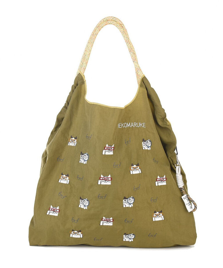 BACKYARD FAMILY「刺繍 ワッシャーバッグ パラコードバッグ アニマル 通販 ワッシャーバック パラコードバック」|トートバッグ|グリーン1