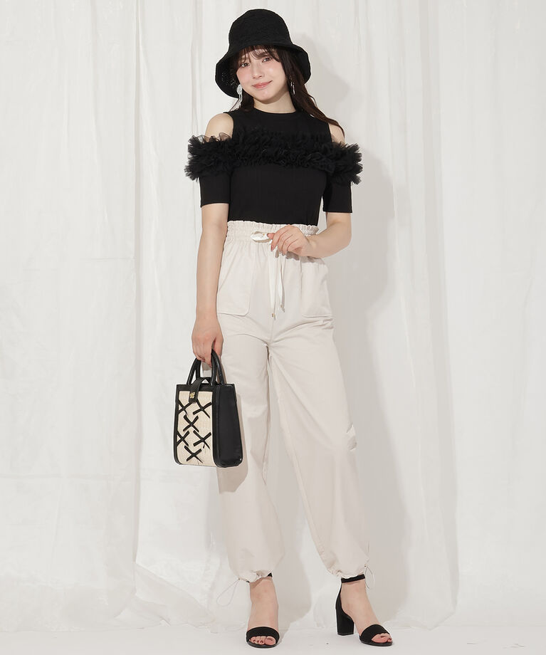 WILLSELECTION「ウエストリボンカーゴパンツ」|その他|ベージュ