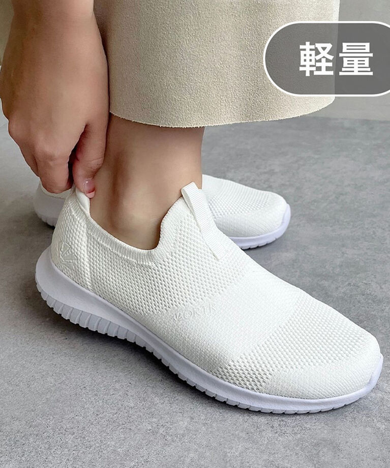 ORiental TRaffic「【軽量】ニットスニーカー/3709 フィット 軽い 柔らかい」|スニーカー|WHITE