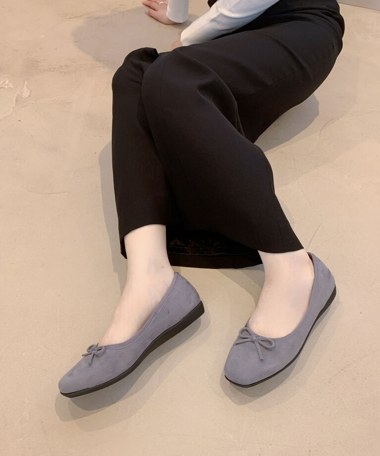ORiental TRaffic「【WEB限定】スクエアトゥバレエシューズ/R-4009 パンプス 人気 トレンド バレエシューズ」|パンプス|GREY