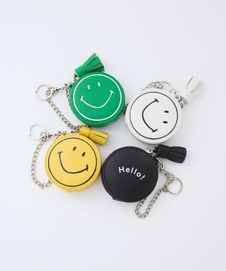 TOPKAPI BREATH「【Breath TOPKAPI】SMILE COLLECTION スマイル ラウンド ポーチ / チャーム」|チャーム・キーホルダー|グリーン