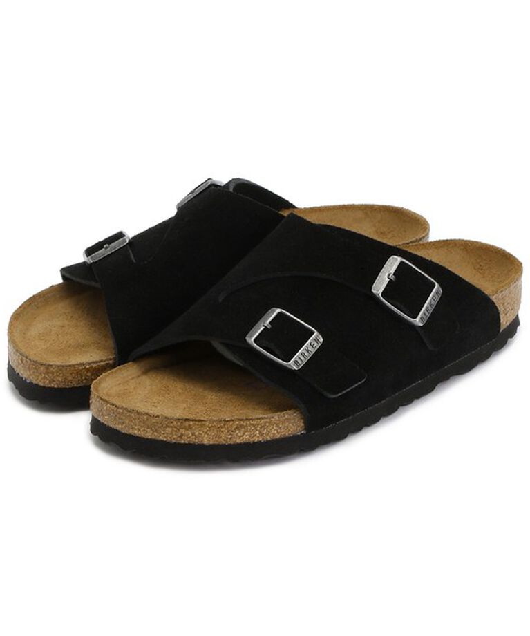 BIRKENSTOCK「【ビルケンシュトック】チューリッヒ ソフトフットベッド/ブラック/サンダル メンズ レディース」|サンダル|ブラック