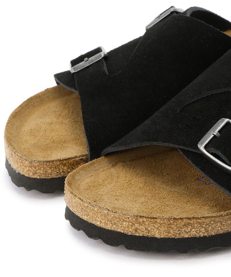 BIRKENSTOCK「【ビルケンシュトック】チューリッヒ ソフトフットベッド/ブラック/サンダル メンズ レディース」|サンダル|