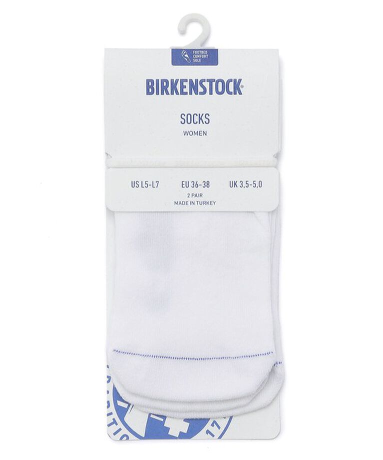 BIRKENSTOCK「【ビルケンシュトック】コットンソールスニーカー 2パック/ホワイト/ソックス メンズ レディース」|ソックス|ホワイト