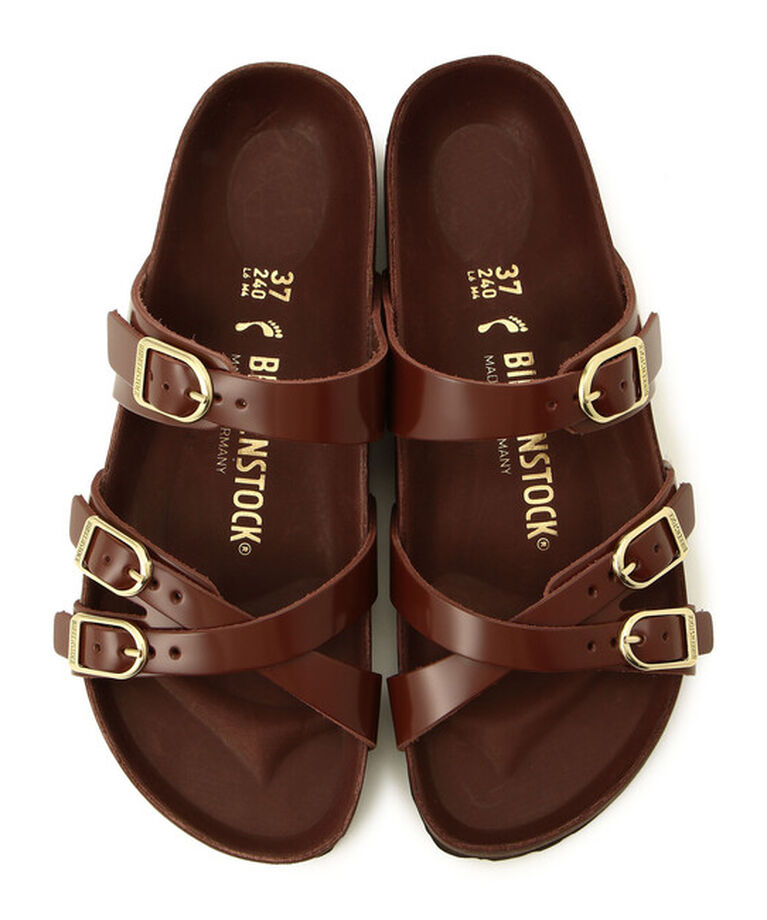 BIRKENSTOCK「【ビルケンシュトック】フランカ エクスクィジット/パテントチョコ/サンダル レディース」|サンダル|