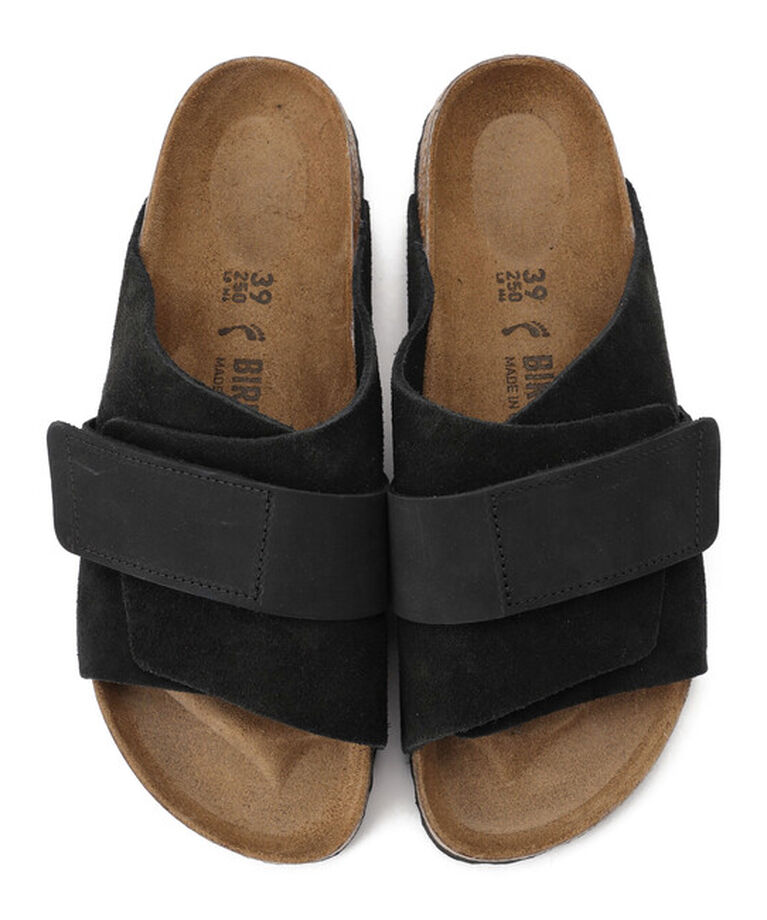 BIRKENSTOCK「【ビルケンシュトック】キョウト/ブラック スエードレザー ヌバックレザー/サンダル レディース」|サンダル|