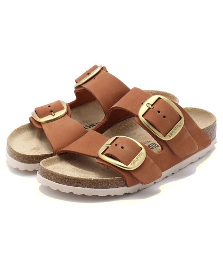 BIRKENSTOCK「【ビルケンシュトック】アリゾナ ビッグバックル/ブランデー ヌバックレザー/サンダル レディース」|サンダル|ブランデー