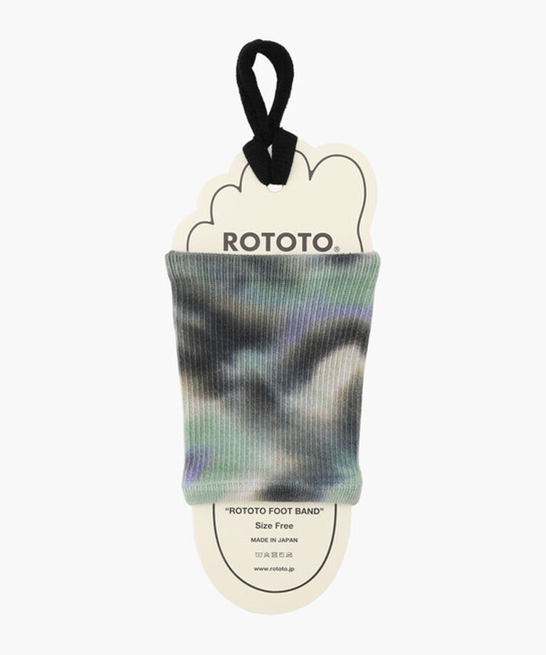 ROTOTO「【ロトト】フットバンド タイダイ/ブラック ミント パープル コットン ポリアミド/ソックス」|ソックス|マルチカラー