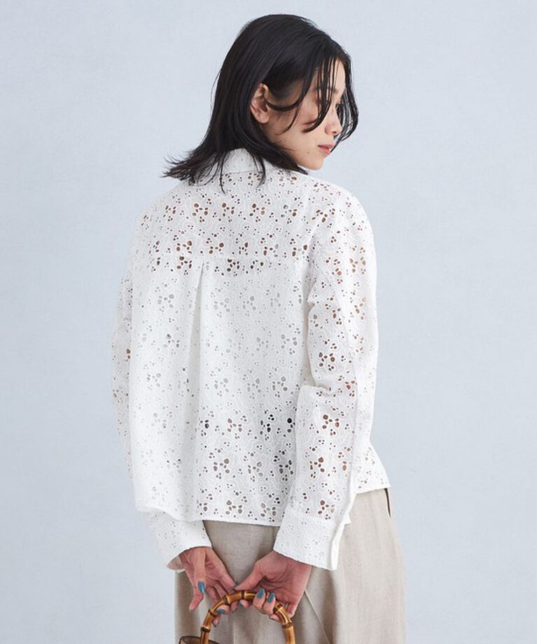 UNITED ARROWS green label relaxing「カットワークレース シャツ」|シャツ・ブラウス|