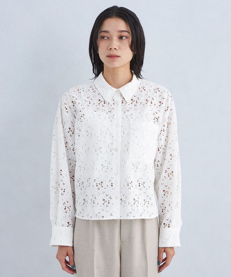 UNITED ARROWS green label relaxing「カットワークレース シャツ」|シャツ・ブラウス|
