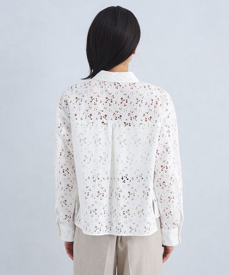 UNITED ARROWS green label relaxing「カットワークレース シャツ」|シャツ・ブラウス|