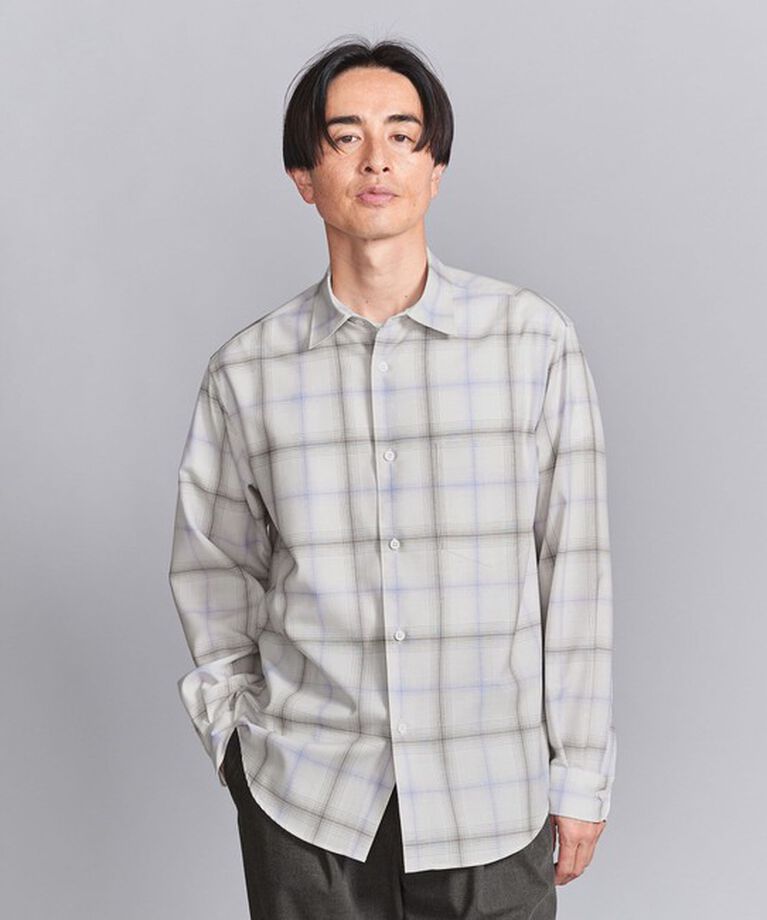 BEAUTY&YOUTH UNITED ARROWS「尾州 オンブレ レギュラーフォルム テーパード シャツ -ウォッシャブル MADE IN JAPAN-」|シャツ・ブラウス|