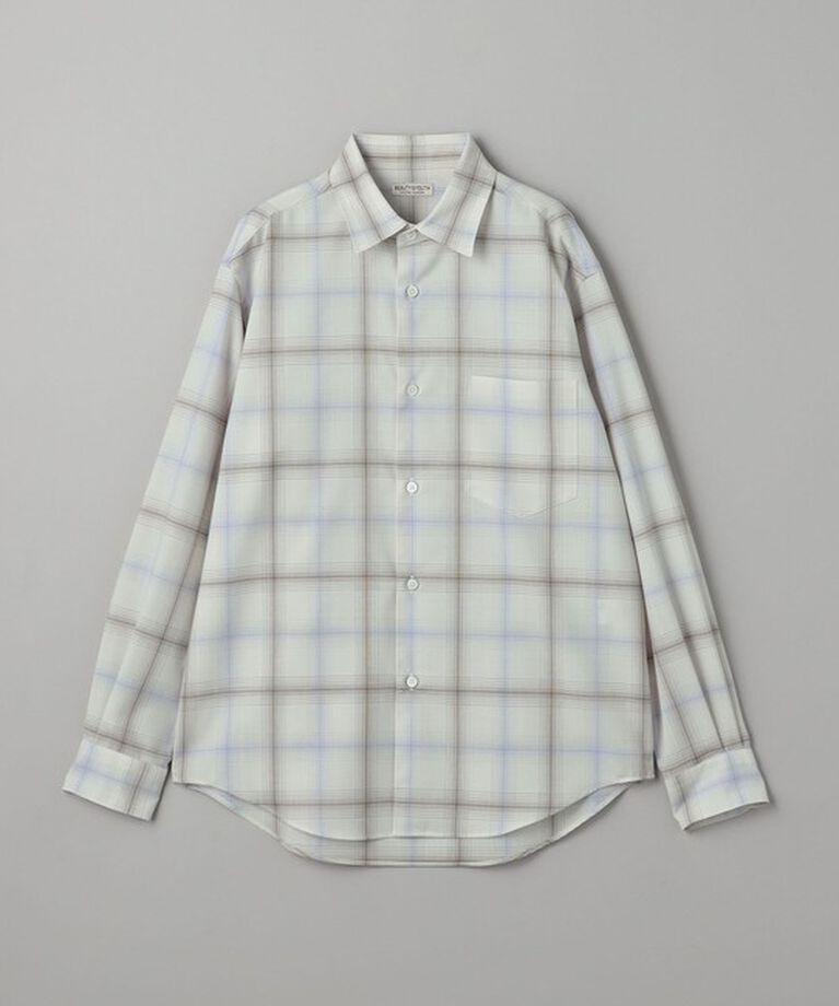 BEAUTY&YOUTH UNITED ARROWS「尾州 オンブレ レギュラーフォルム テーパード シャツ -ウォッシャブル MADE IN JAPAN-」|シャツ・ブラウス|