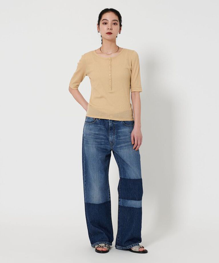 BEAUTY&YOUTH UNITED ARROWS「コットンシアーワッフル ヘンリーネック カットソー」|Tシャツ・カットソー|