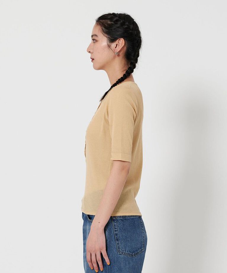 BEAUTY&YOUTH UNITED ARROWS「コットンシアーワッフル ヘンリーネック カットソー」|Tシャツ・カットソー|