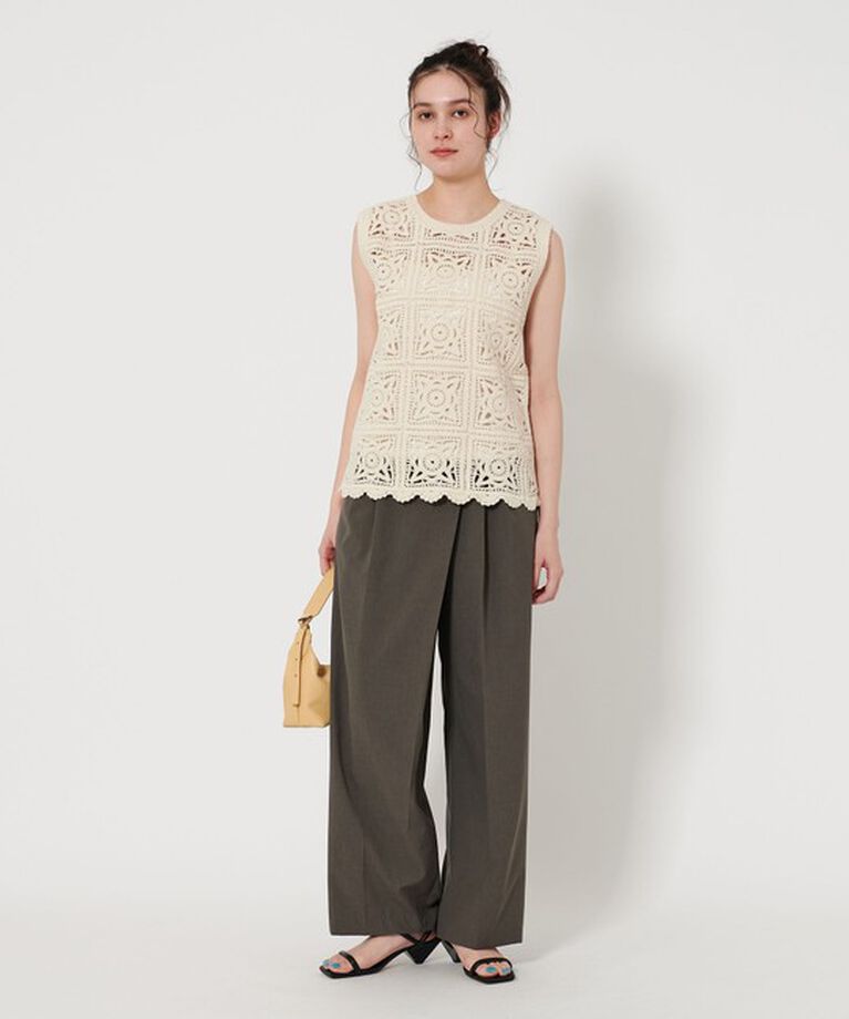 BEAUTY&YOUTH UNITED ARROWS「コットン エンブロイダリー ノースリーブトップス -ウォッシャブル-」|ニット・セーター|
