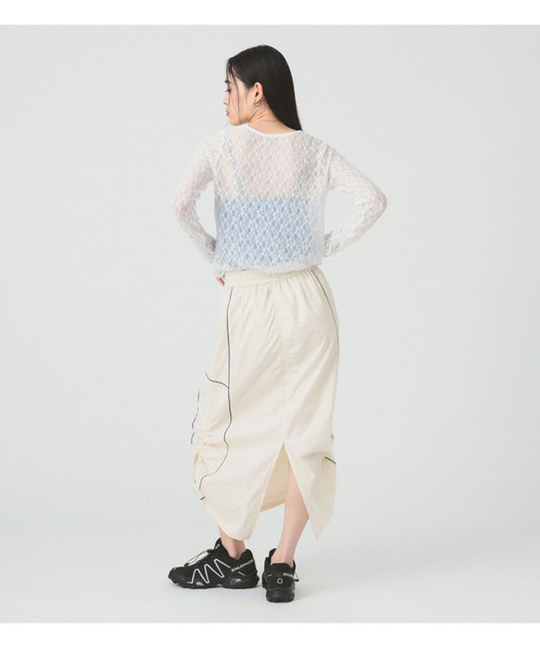Ray BEAMS 「ストレッチレース クルーネック Tシャツ」|Tシャツ・カットソー|