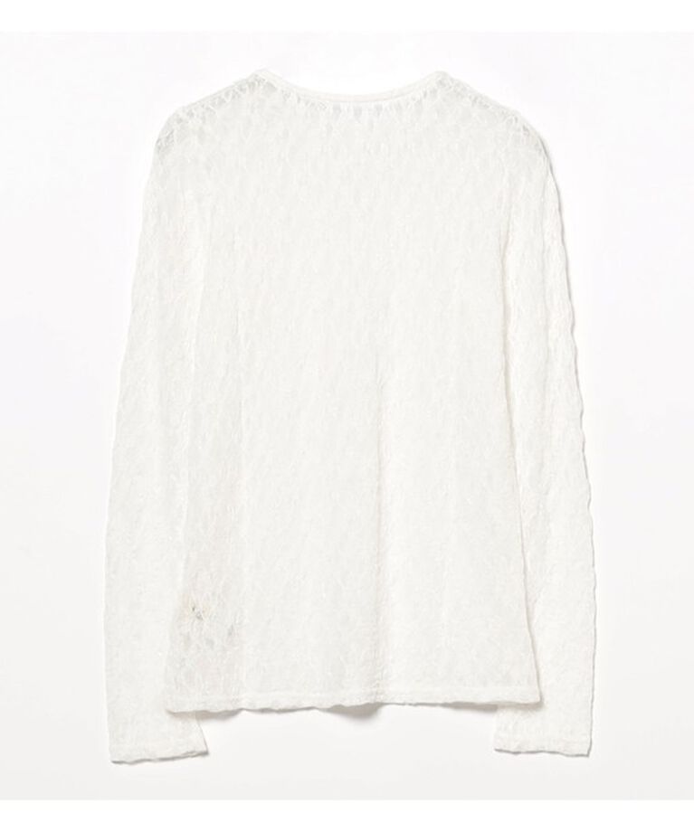 Ray BEAMS 「ストレッチレース クルーネック Tシャツ」|Tシャツ・カットソー|
