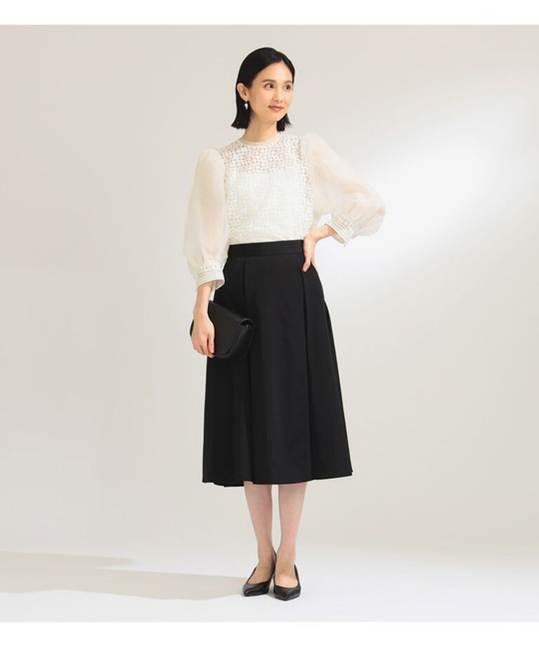 Demi-Luxe BEAMS 「エンブロイダリー パフスリーブ ブラウス」|シャツ・ブラウス|