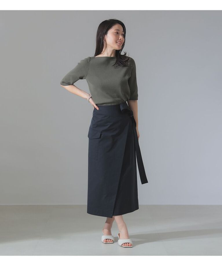 Demi-Luxe BEAMS 「セミラップ スカート」|スカート|NAVY