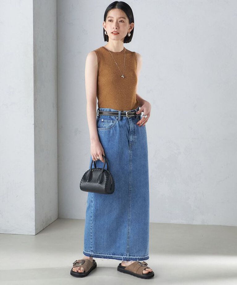 SHIPS for women「〈手洗い可能〉ラメ ノースリーブ ニット」|ニット・セーター|
