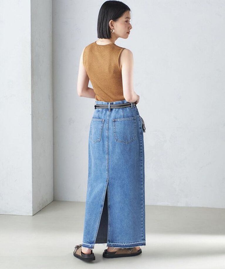SHIPS for women「〈手洗い可能〉ラメ ノースリーブ ニット」|ニット・セーター|