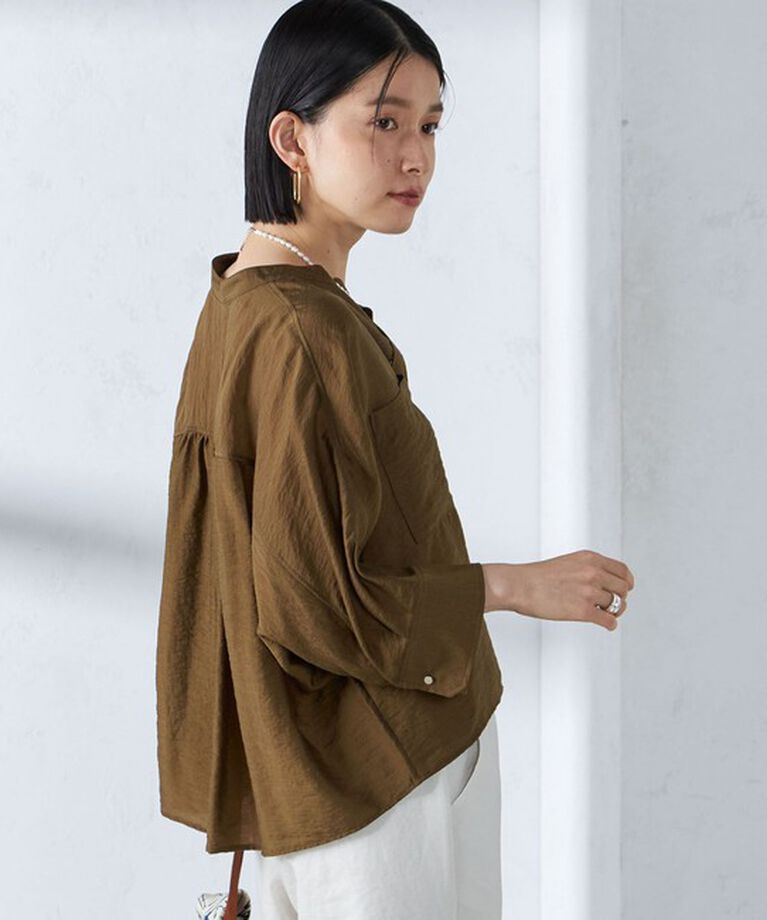 SHIPS for women「《一部追加予約》〈手洗い可能〉シルク混 シアー 羽織 シャツ」|シャツ・ブラウス|
