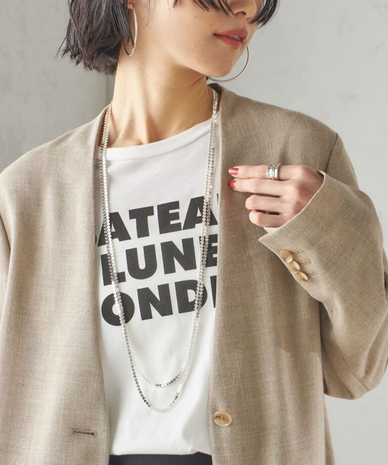 SHIPS for women「in mood:ミニ ハート ロング ネックレス」|ネックレス|シルバー