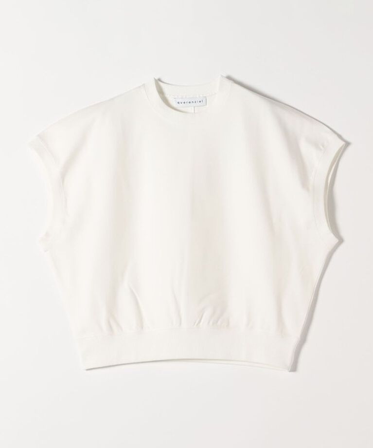 quaranciel「quaranciel:〈洗濯機可能〉ライト ポンチ コンパクト フレンチスリーブ TEE」|Tシャツ・カットソー|