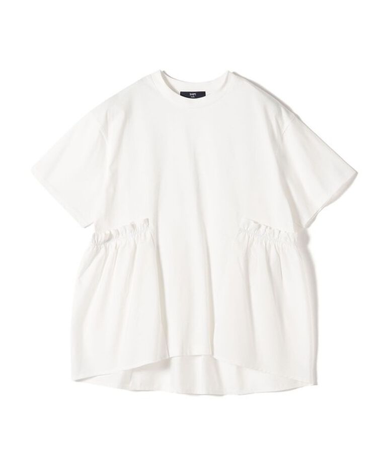 SHIPS Colors 「SHIPS Colors:〈手洗い可能〉ドッキング ペプラム ショートスリーブ トップス◇」|Tシャツ・カットソー|