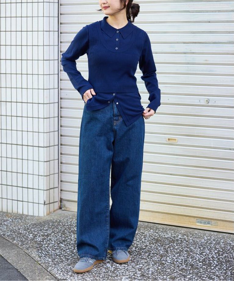 OUTDOOR PRODUCTS Usual Things「追加 ULTデニムハイライズルーズ5PKT」|デニム|