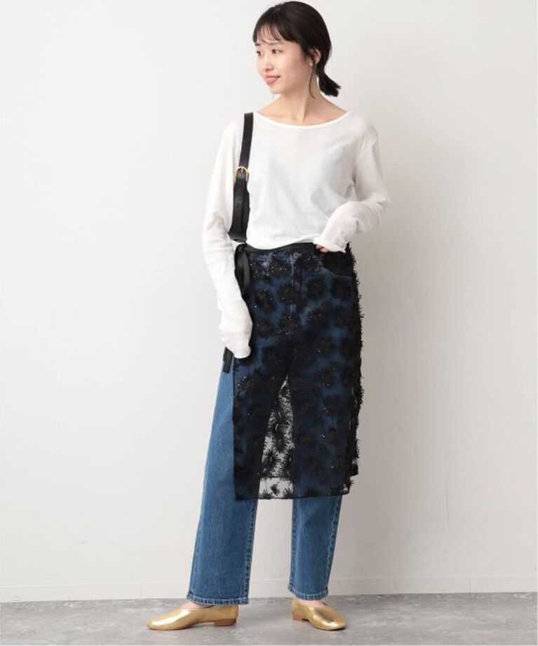 SLOBE IENA「《追加4》miller/ミラー SLOBE別注 SHEER RIB クルーネック」|Tシャツ・カットソー|
