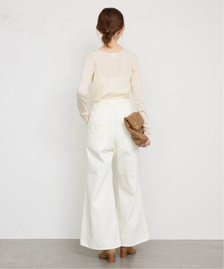 SLOBE IENA「《追加4》miller/ミラー SLOBE別注 SHEER RIB クルーネック」|Tシャツ・カットソー|