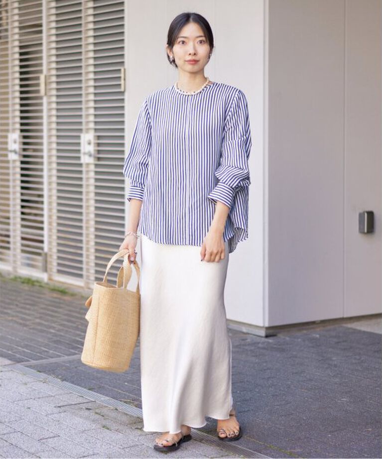 IENA「《追加予約》ラミーリヨセルノーカラーブラウス」|シャツ・ブラウス|