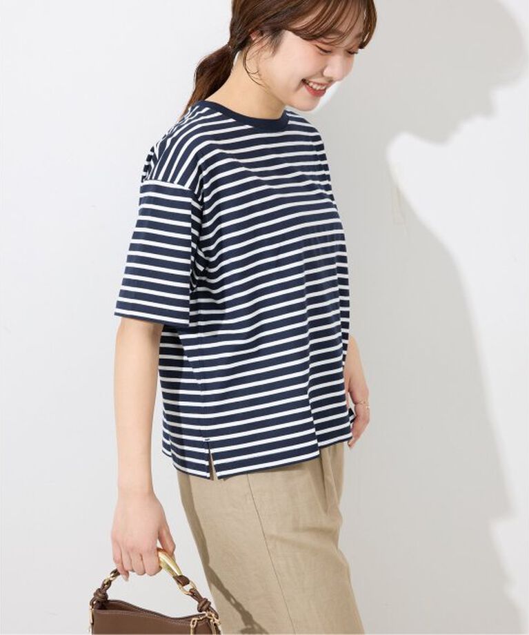 SLOBE IENA「《追加》BASIC BIG TEE-汗ジミ防止-」|Tシャツ・カットソー|ネイビー A